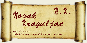 Novak Kraguljac vizit kartica
